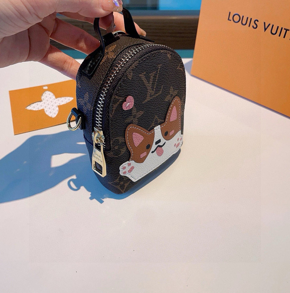 LOUIS VUITTON Metal Logo Mini Bag Bag Charm