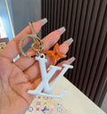 LOUIS VUITTON M02468 Brass Flower Bag Charm Keychain