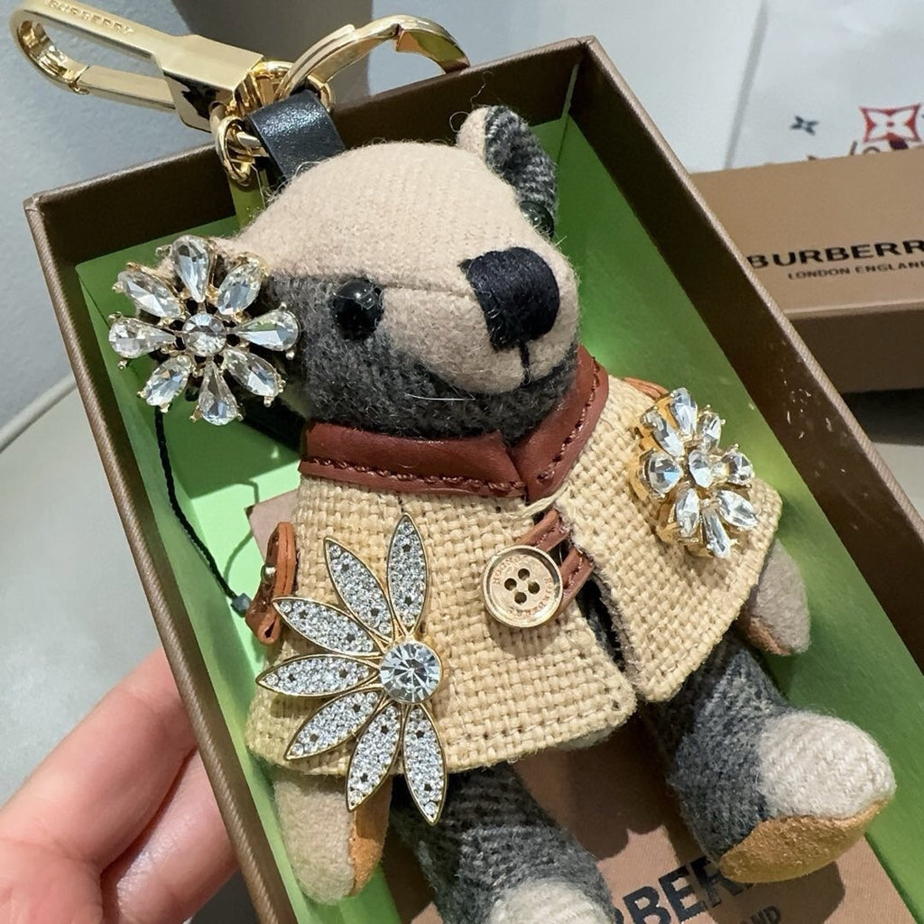 BURBERRY Metal Bag Charm Keychain