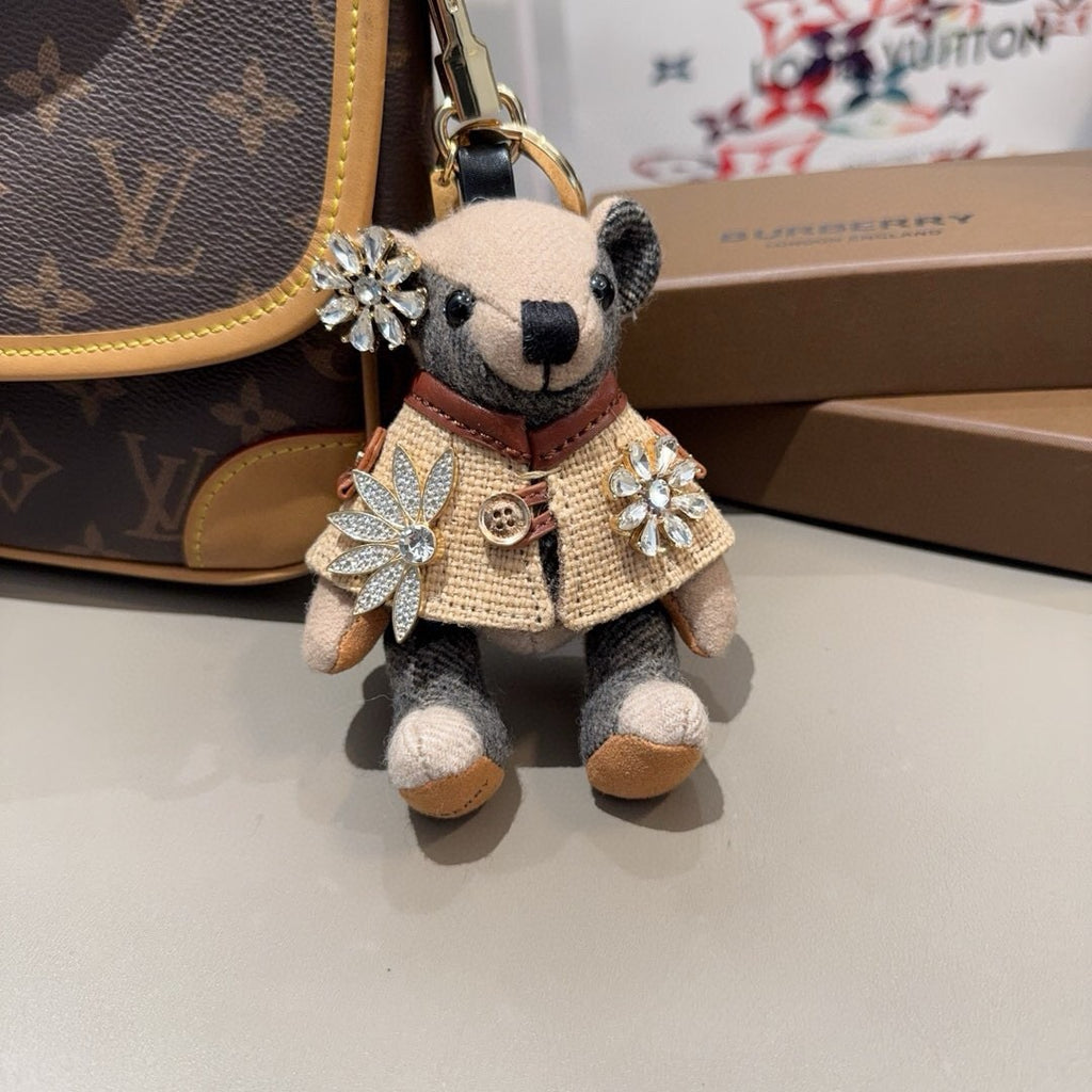 BURBERRY Metal Bag Charm Keychain
