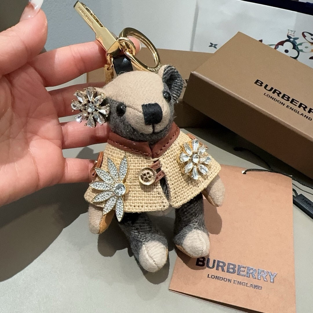 BURBERRY Metal Bag Charm Keychain