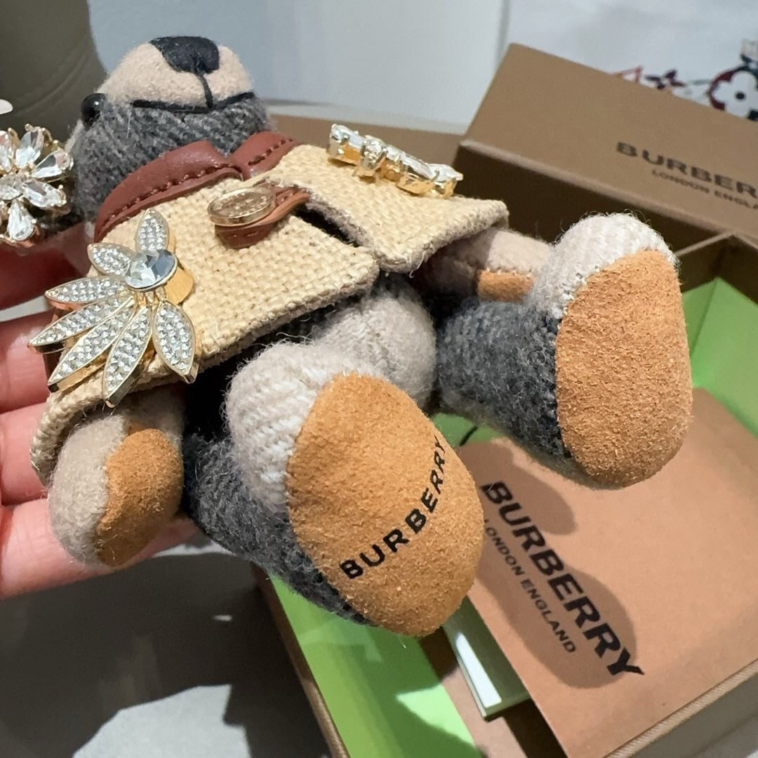 BURBERRY Metal Bag Charm Keychain