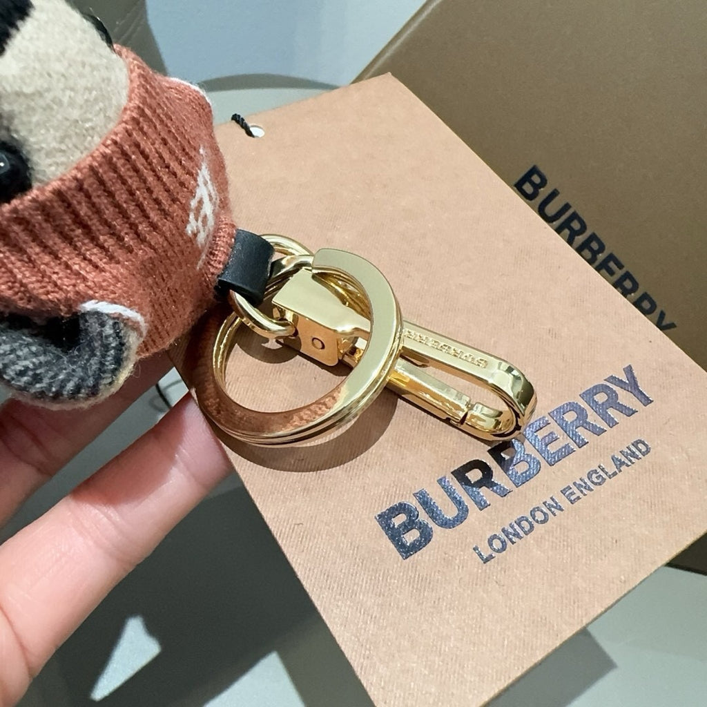 BURBERRY Metal Bag Charm Keychain