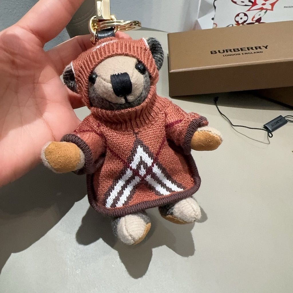 BURBERRY Metal Bag Charm Keychain