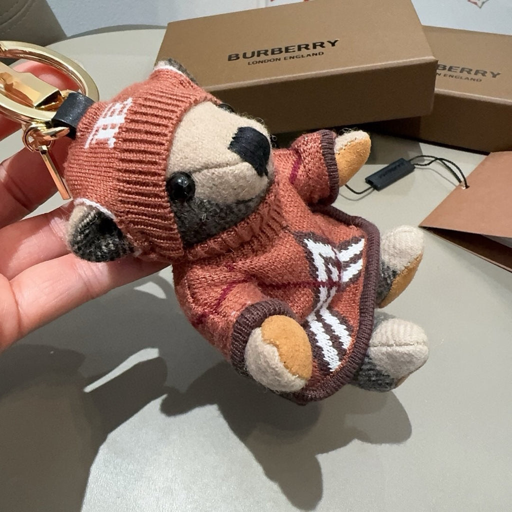 BURBERRY Metal Bag Charm Keychain