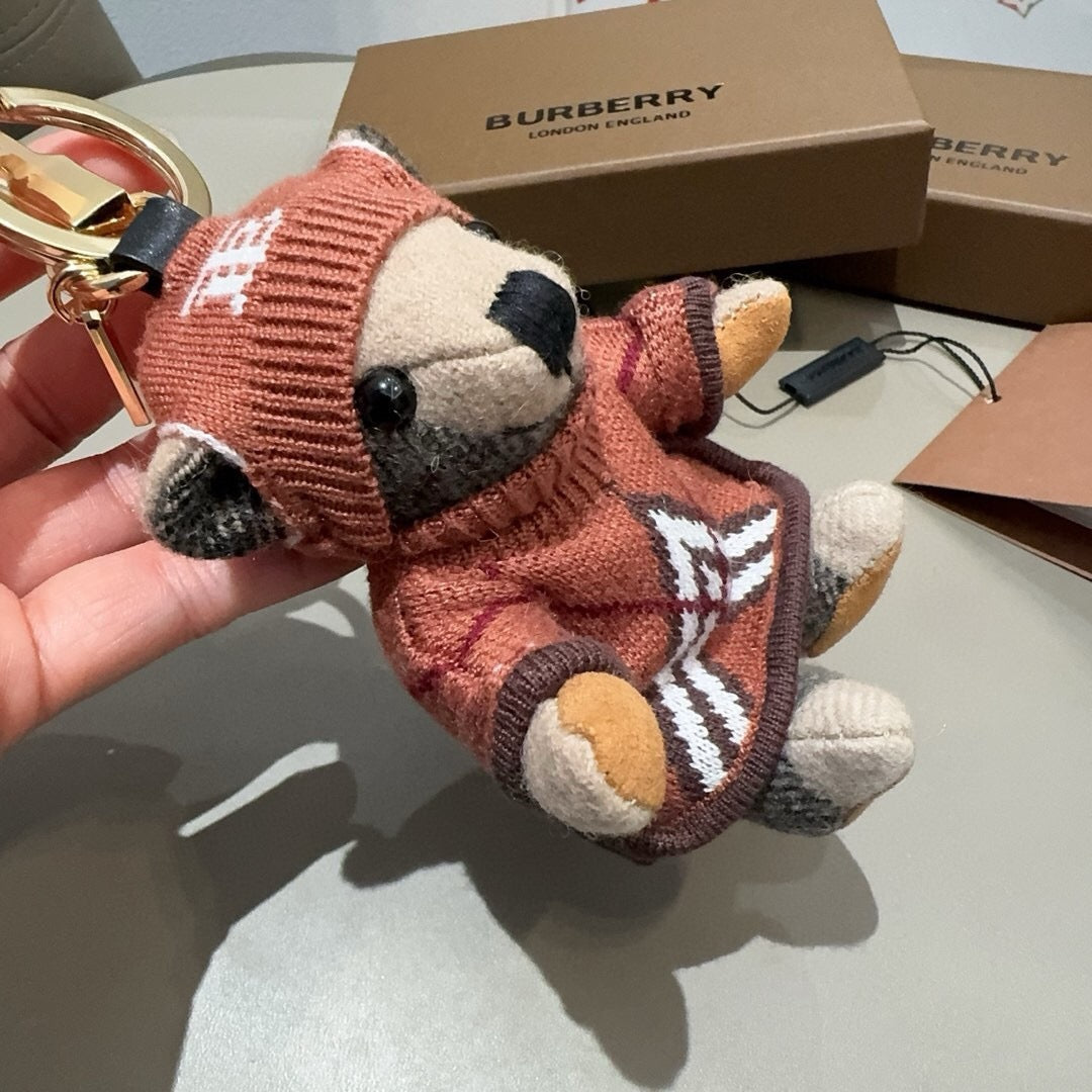 BURBERRY Metal Bag Charm Keychain