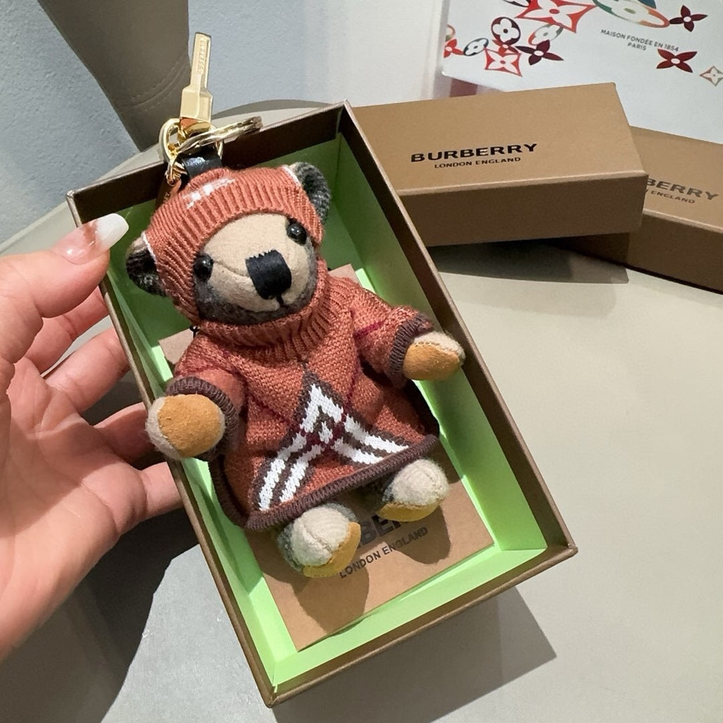 BURBERRY Metal Bag Charm Keychain
