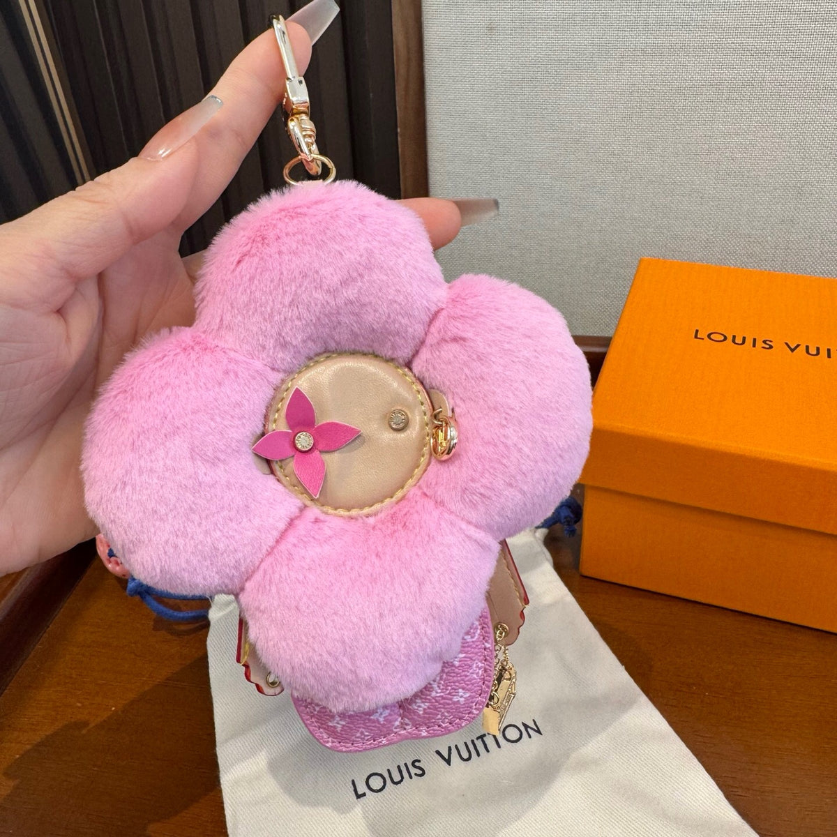 Faux Fur Bag Charm Keychain
