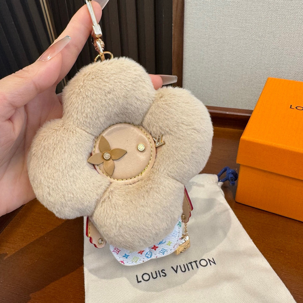 Faux Fur Bag Charm Keychain