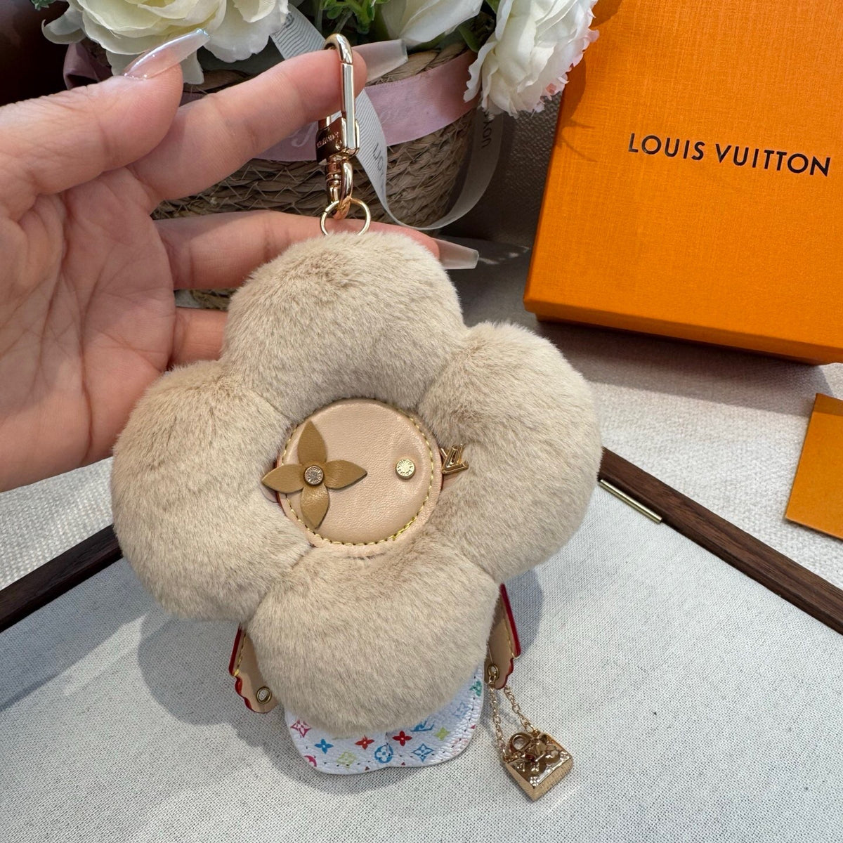 Faux Fur Bag Charm Keychain