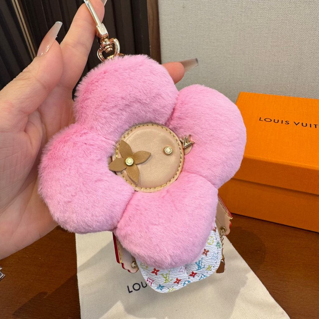 Faux Fur Bag Charm Keychain