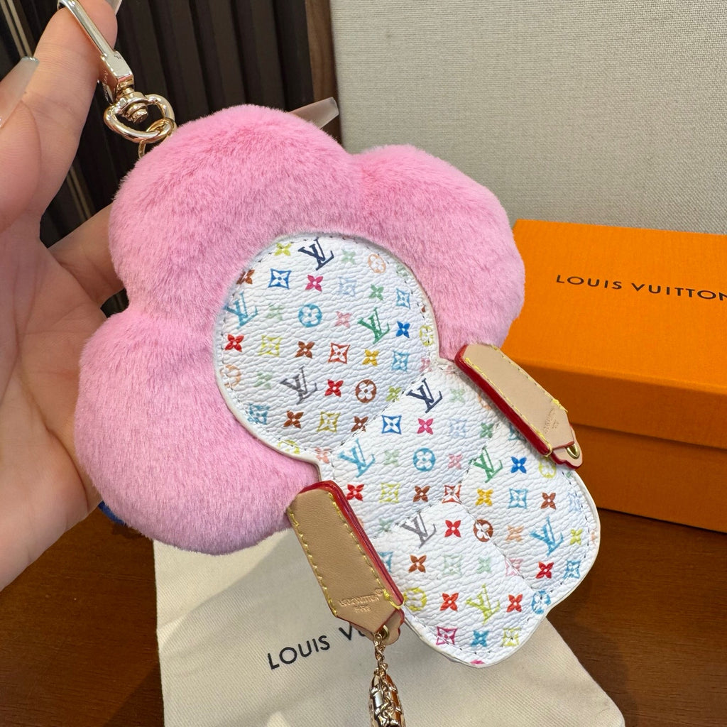 Faux Fur Bag Charm Keychain