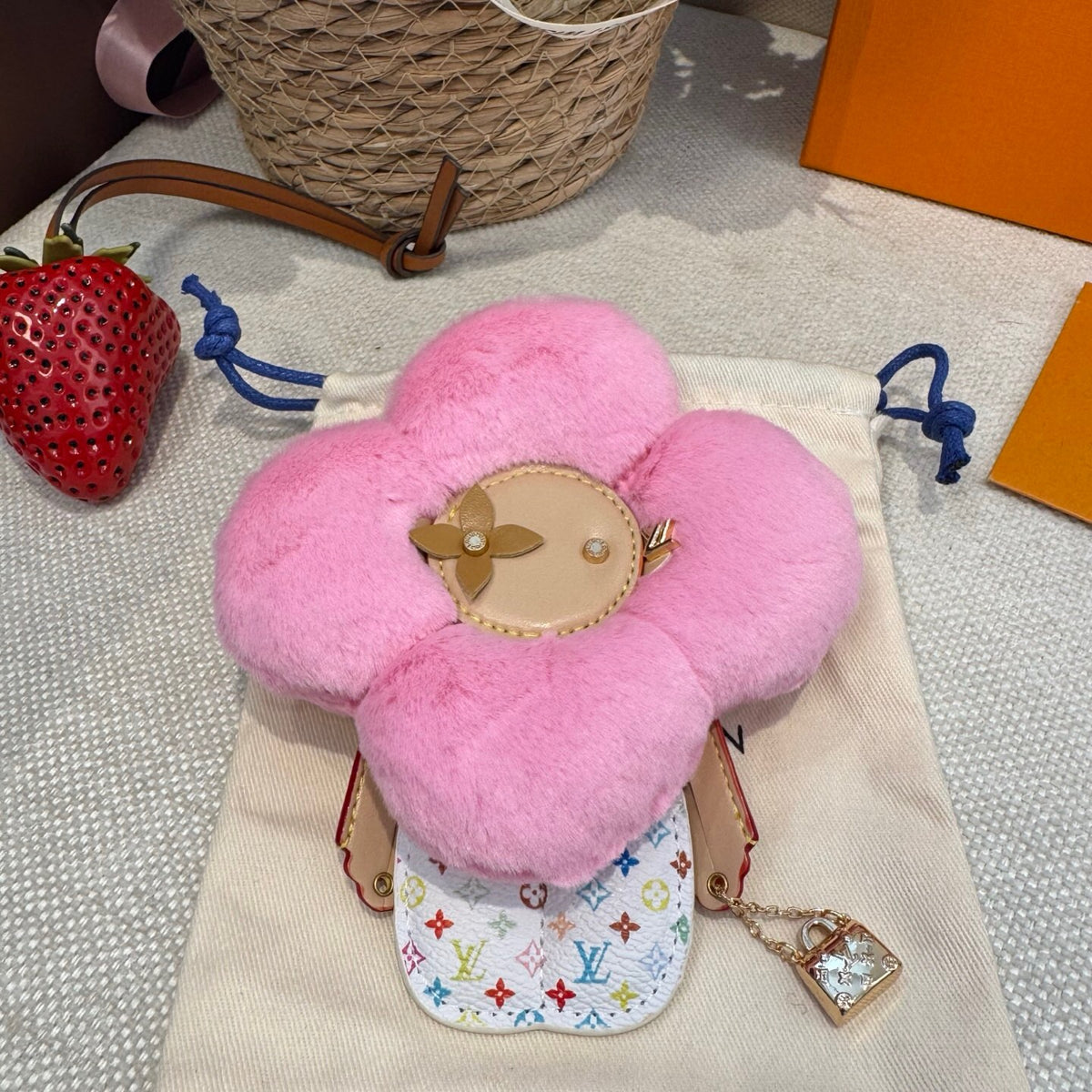 Faux Fur Bag Charm Keychain
