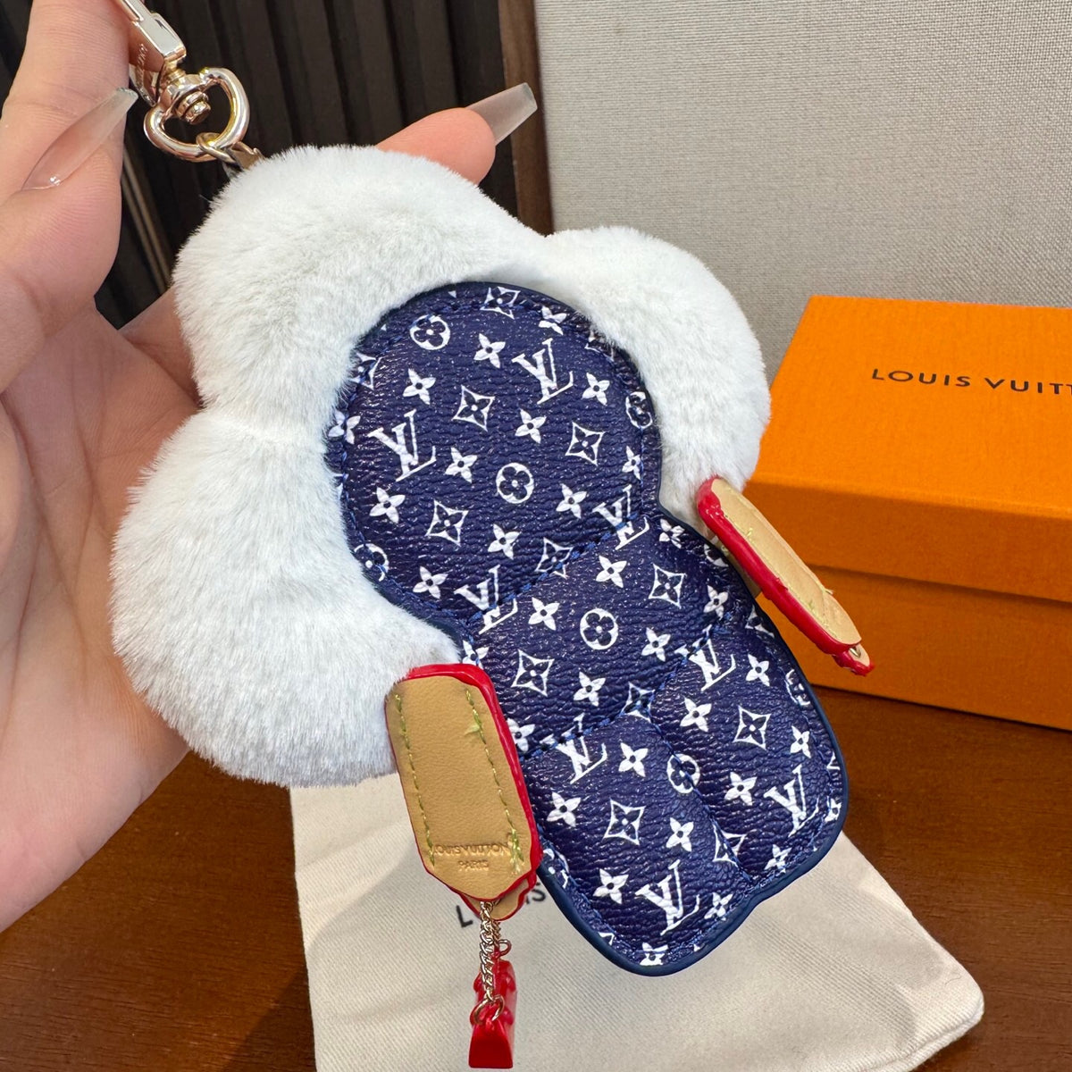 Faux Fur Bag Charm Keychain