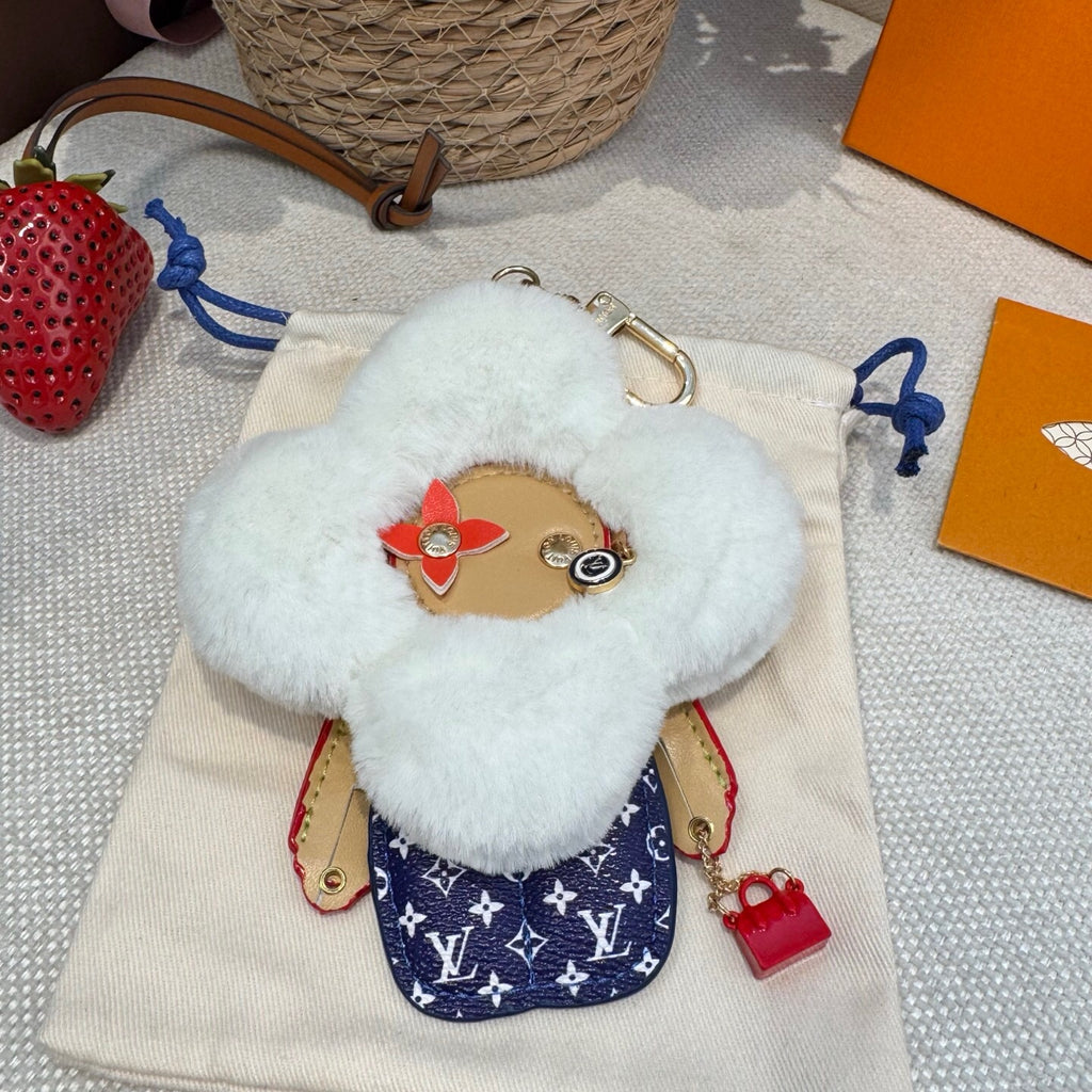 Faux Fur Bag Charm Keychain