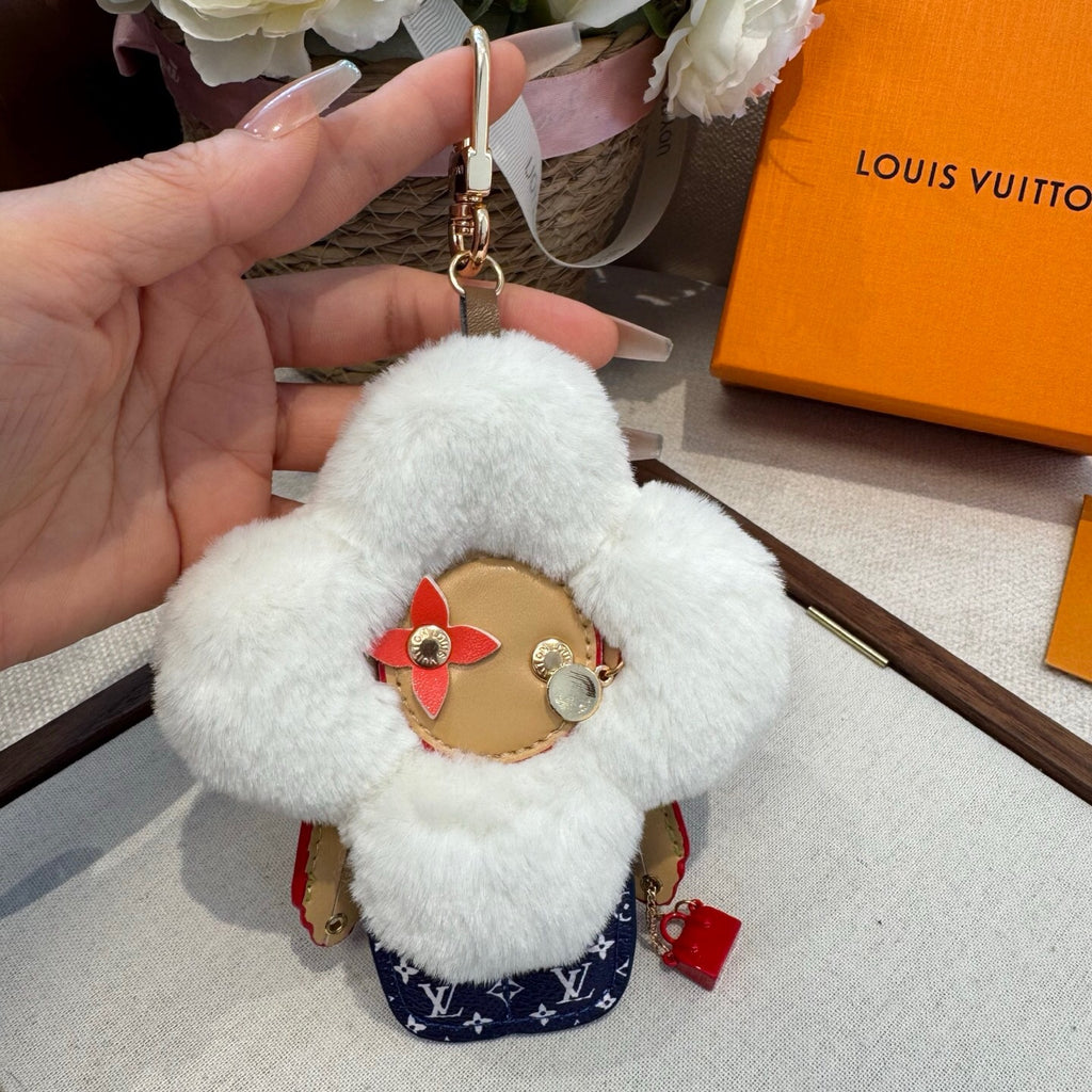 Faux Fur Bag Charm Keychain