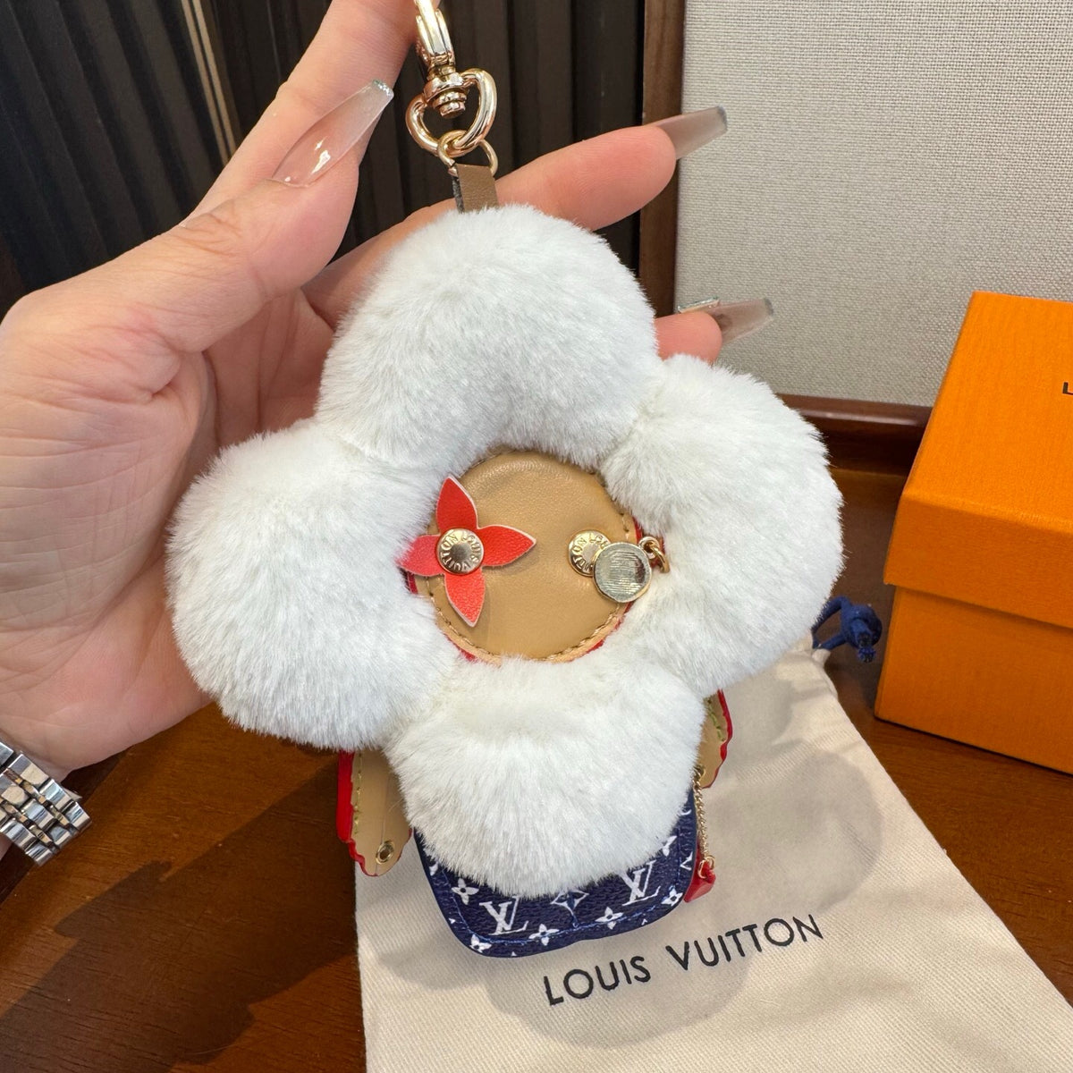 Faux Fur Bag Charm Keychain
