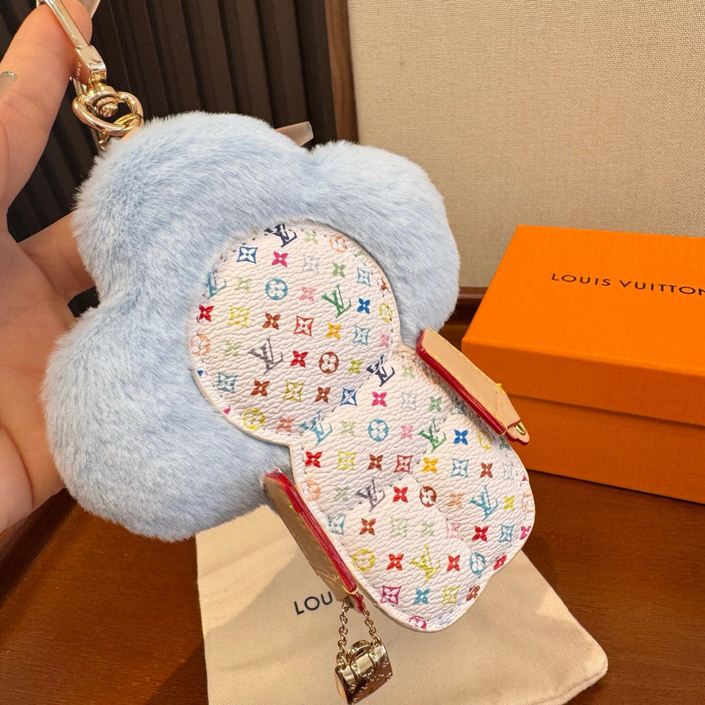 Faux Fur Bag Charm Keychain