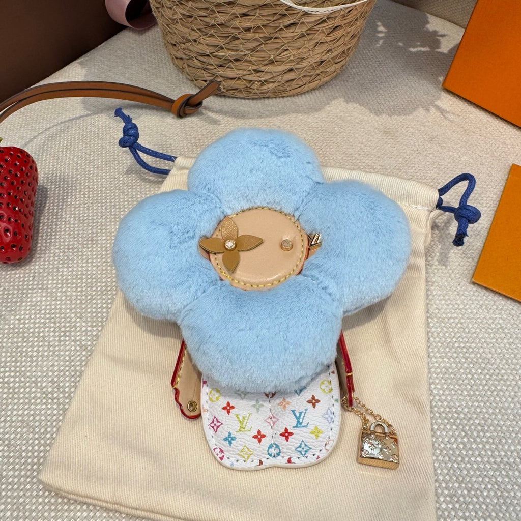 Faux Fur Bag Charm Keychain