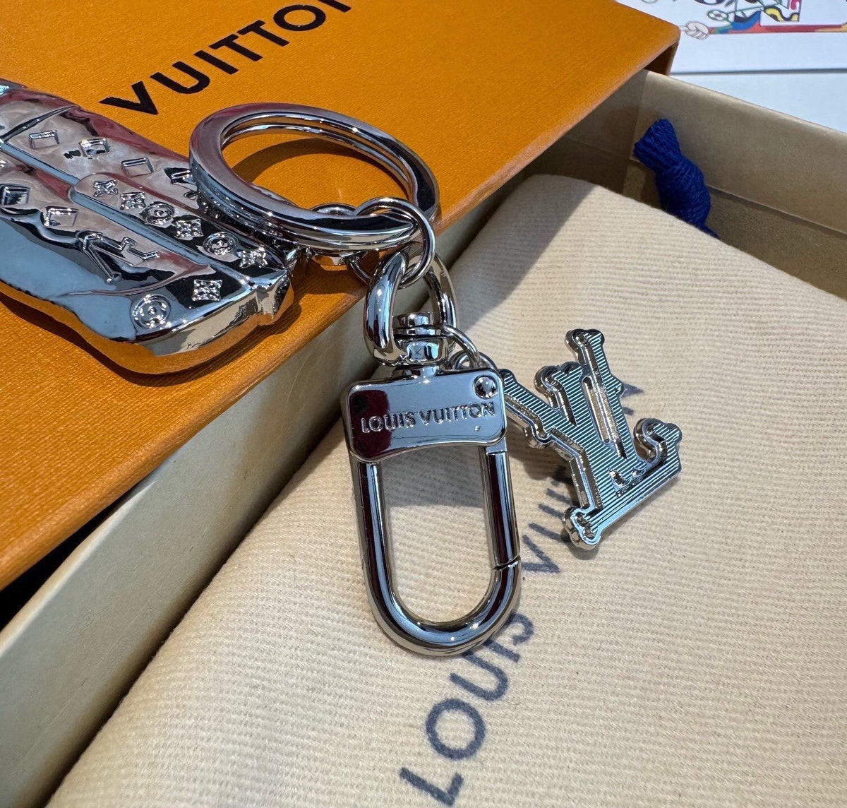 Logo Bag Charm Keychain
