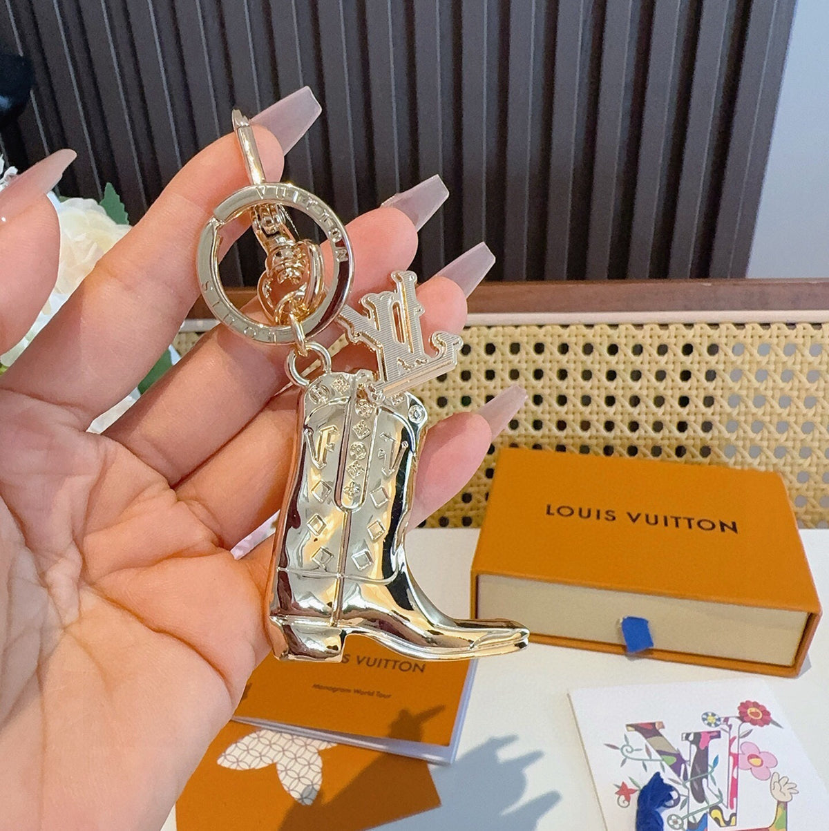 Logo Bag Charm Keychain