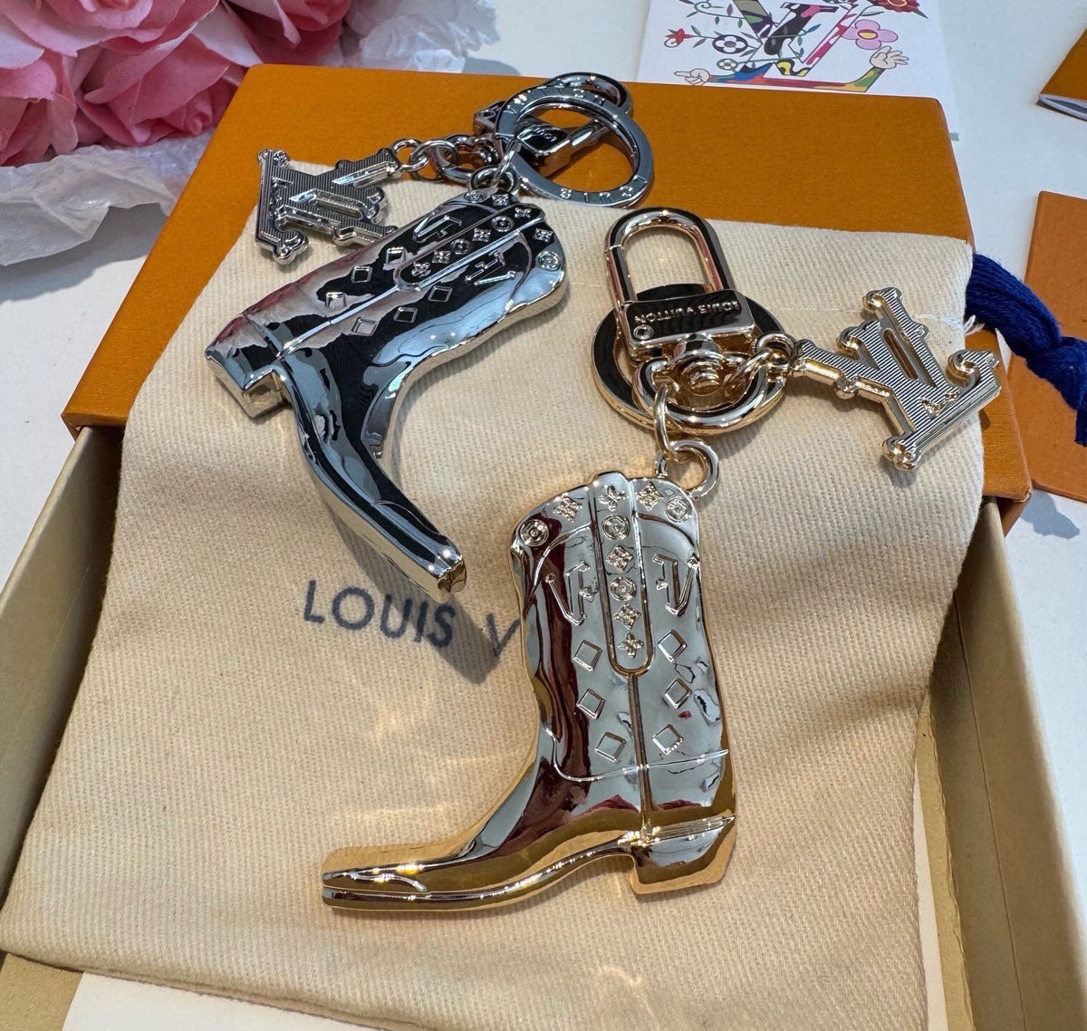 Logo Bag Charm Keychain