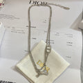 Silver-Tone Bow Necklace