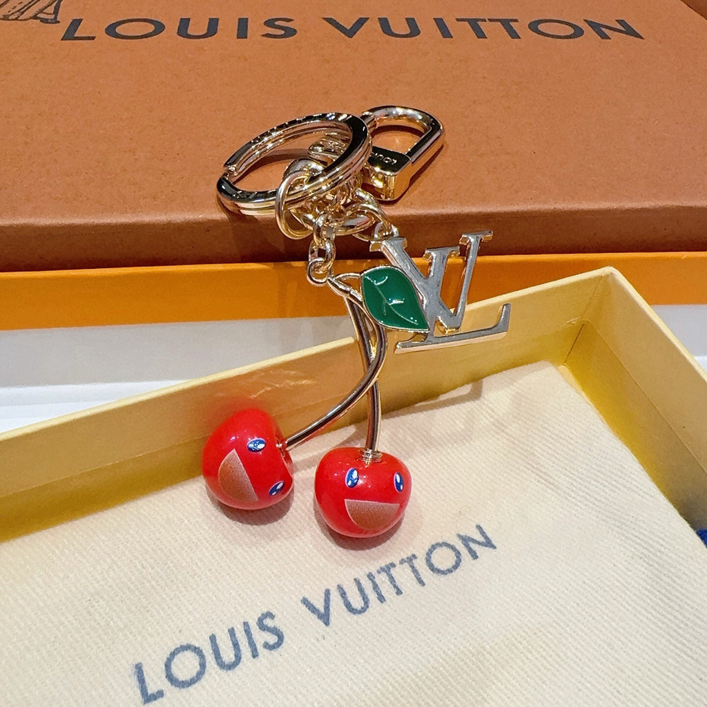 LOUIS VUITTON Metal Logo Bag Charm Keychain