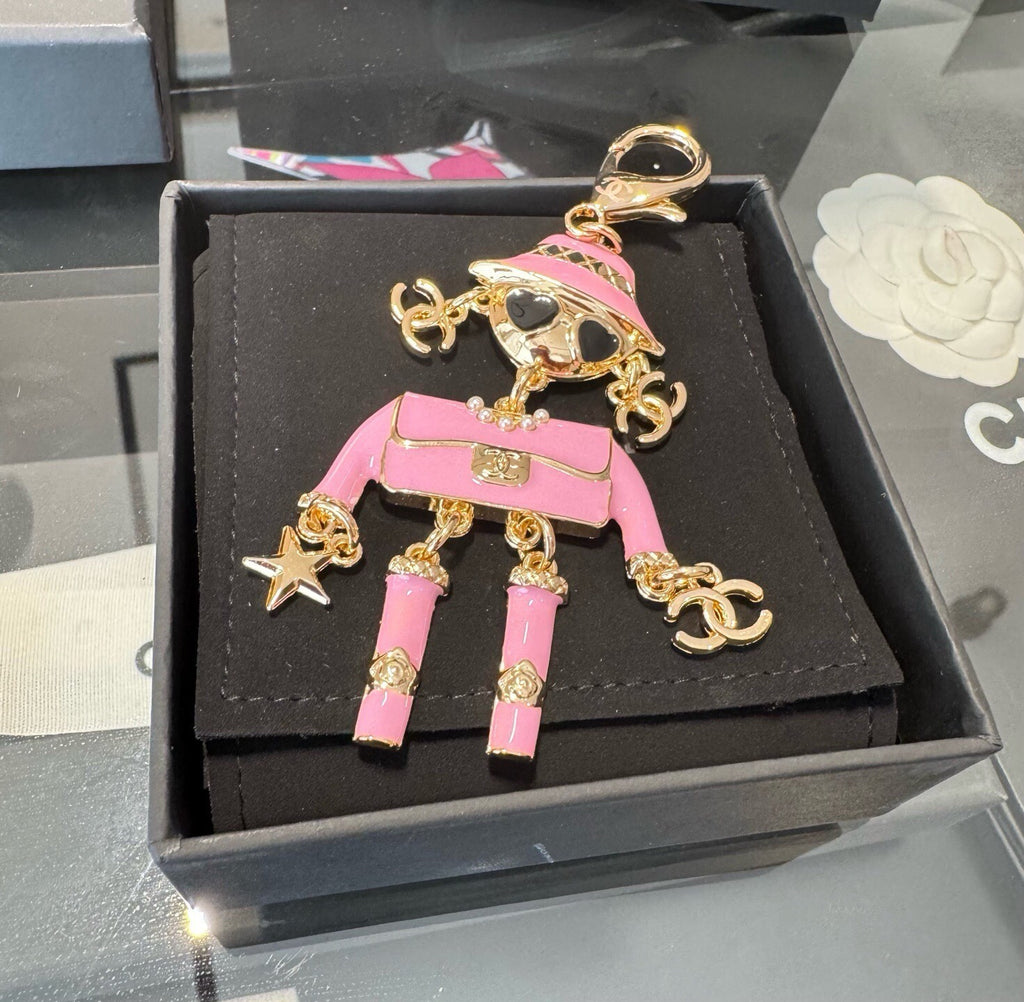 CHANEL Metal Bag Charm Keychain