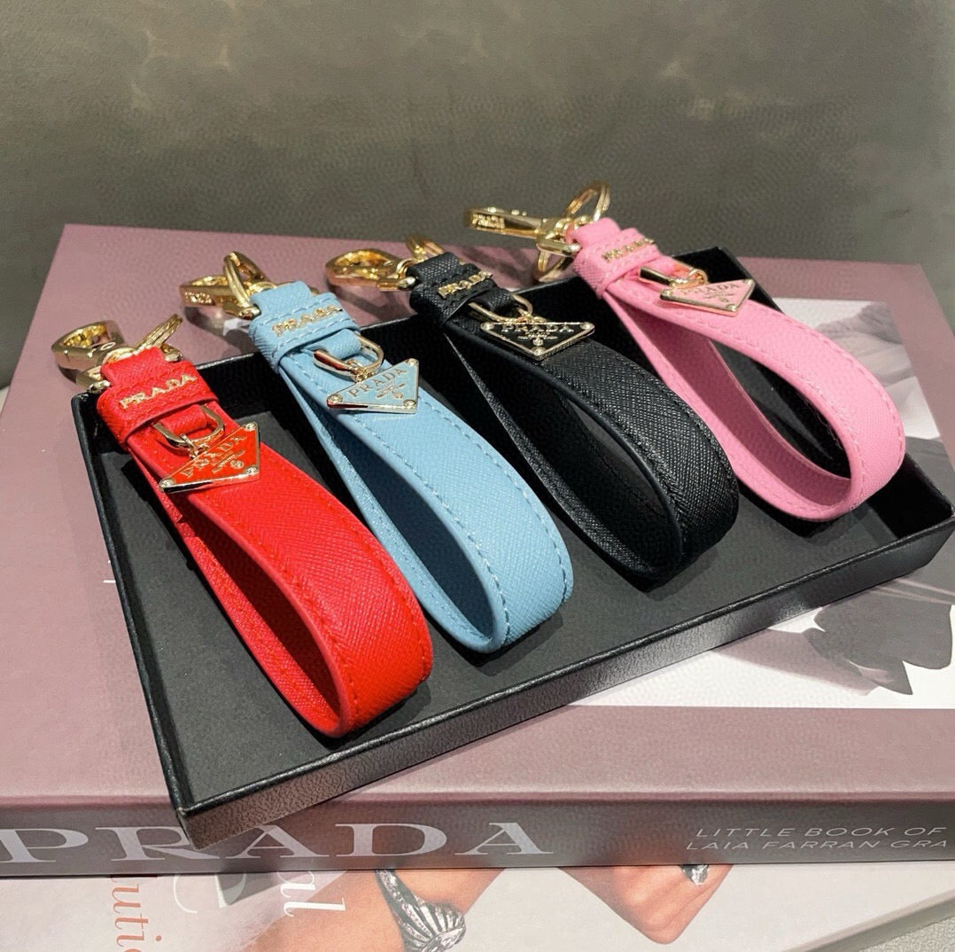 PRADA Logo Keychain