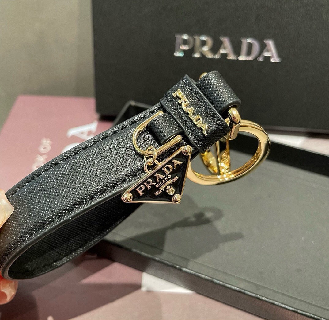 PRADA Logo Keychain