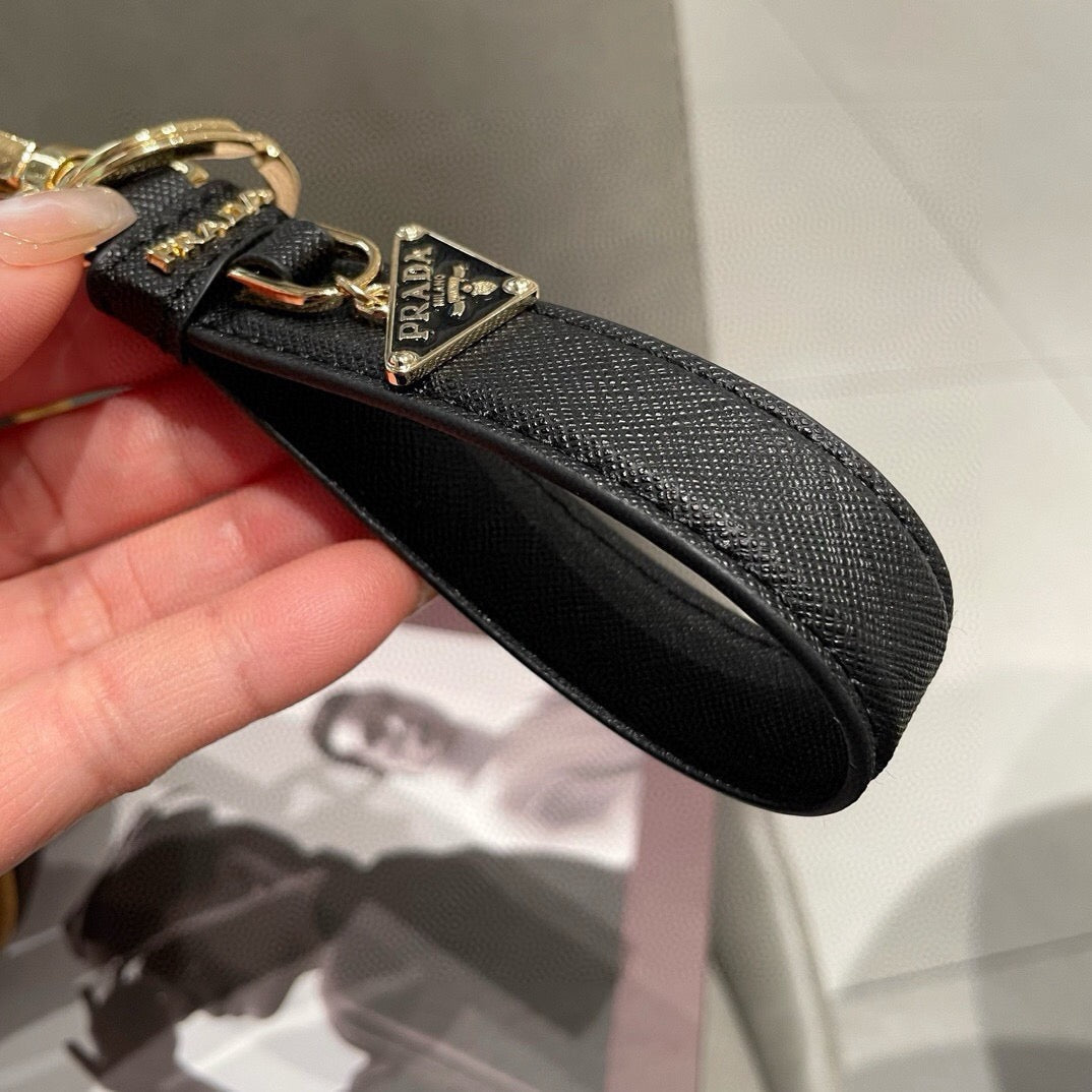 PRADA Logo Keychain