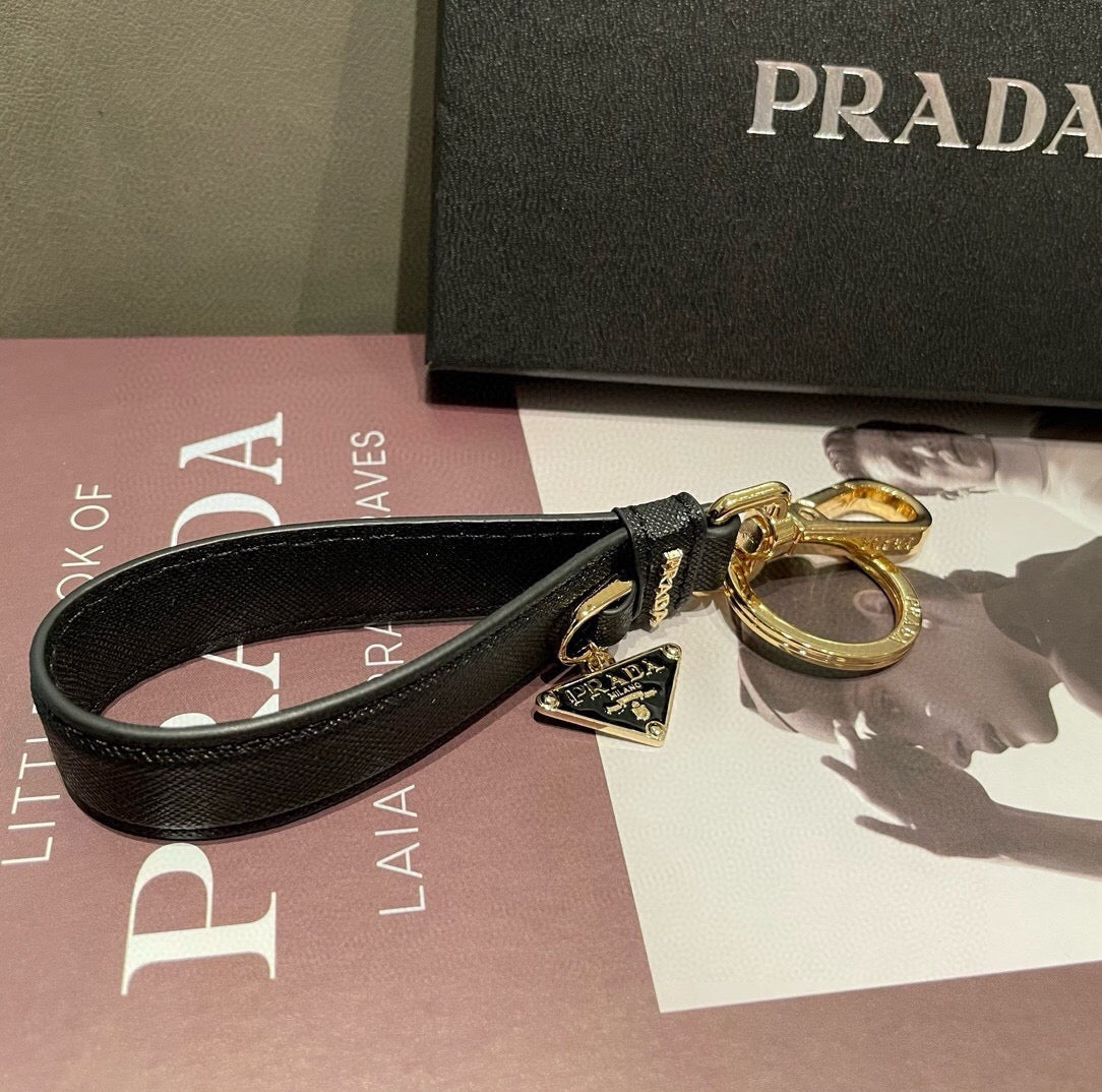 PRADA Logo Keychain