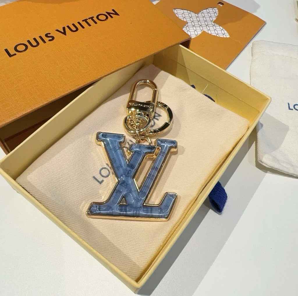 LOUIS VUITTON Metal Logo Bag Charm Keychain