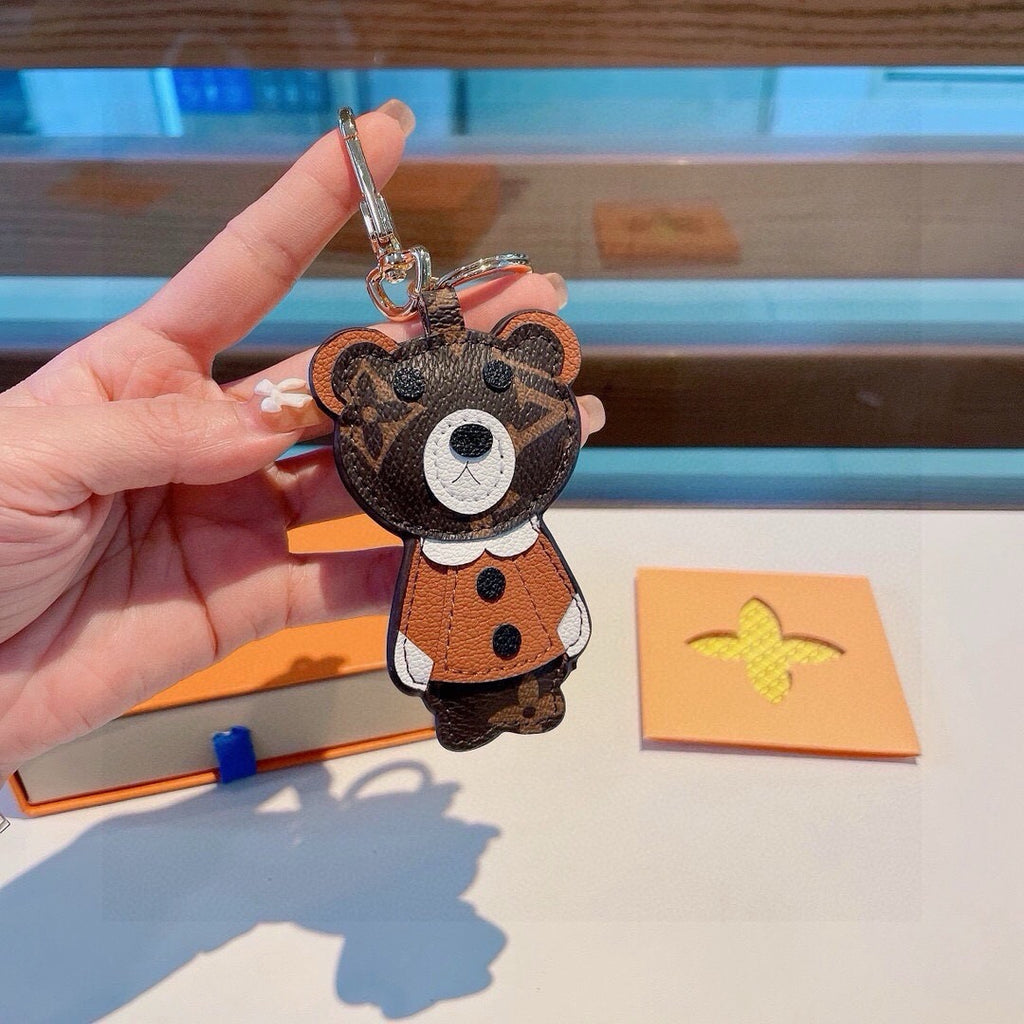 LOUIS VUITTON Metal Logo Bag Charm Keychain