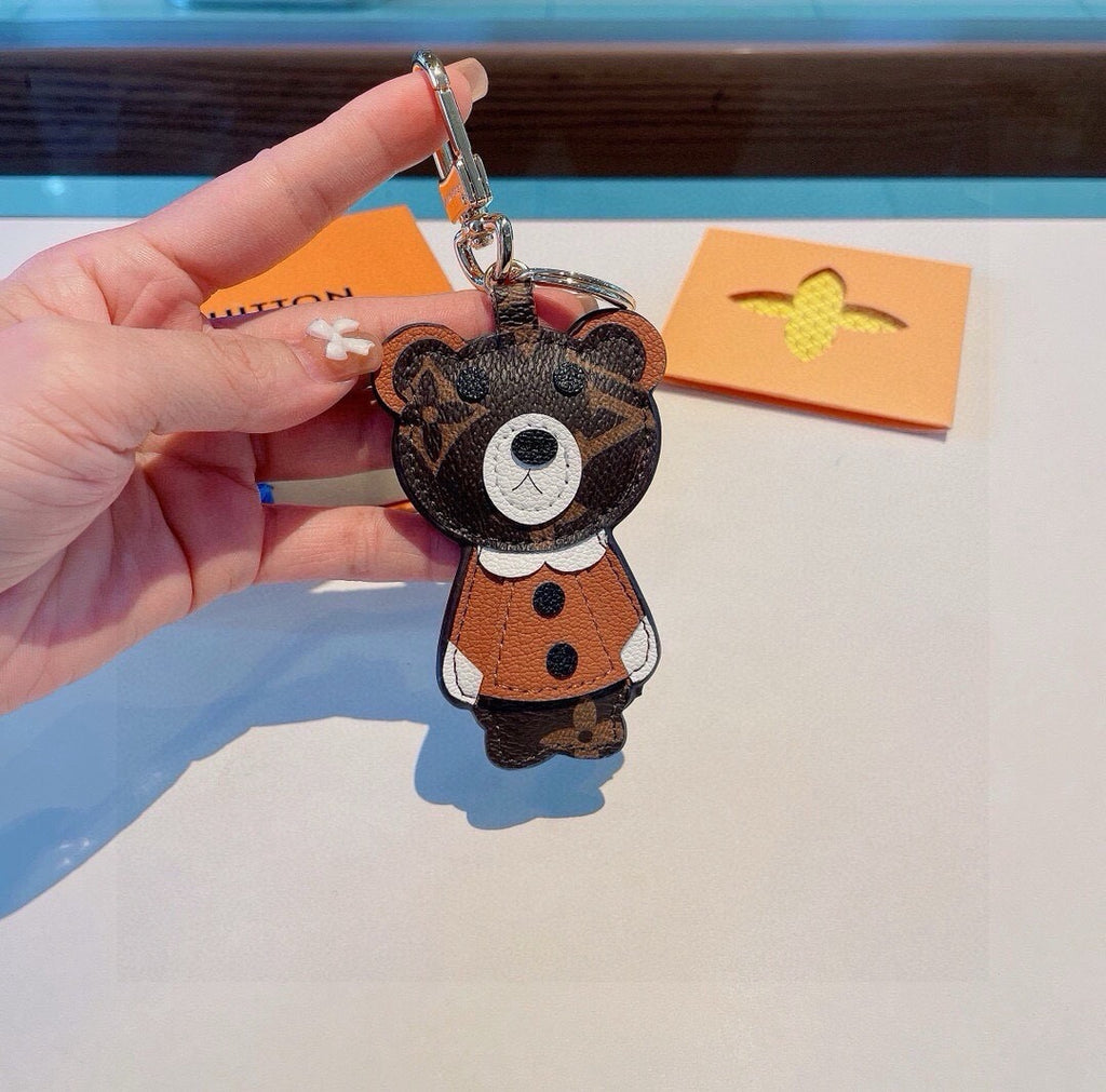 LOUIS VUITTON Metal Logo Bag Charm Keychain