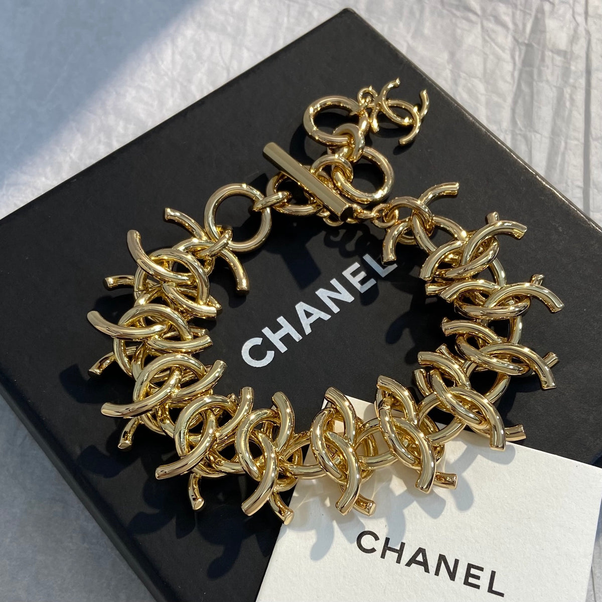 CHANEL Gold-Tone Bracelet