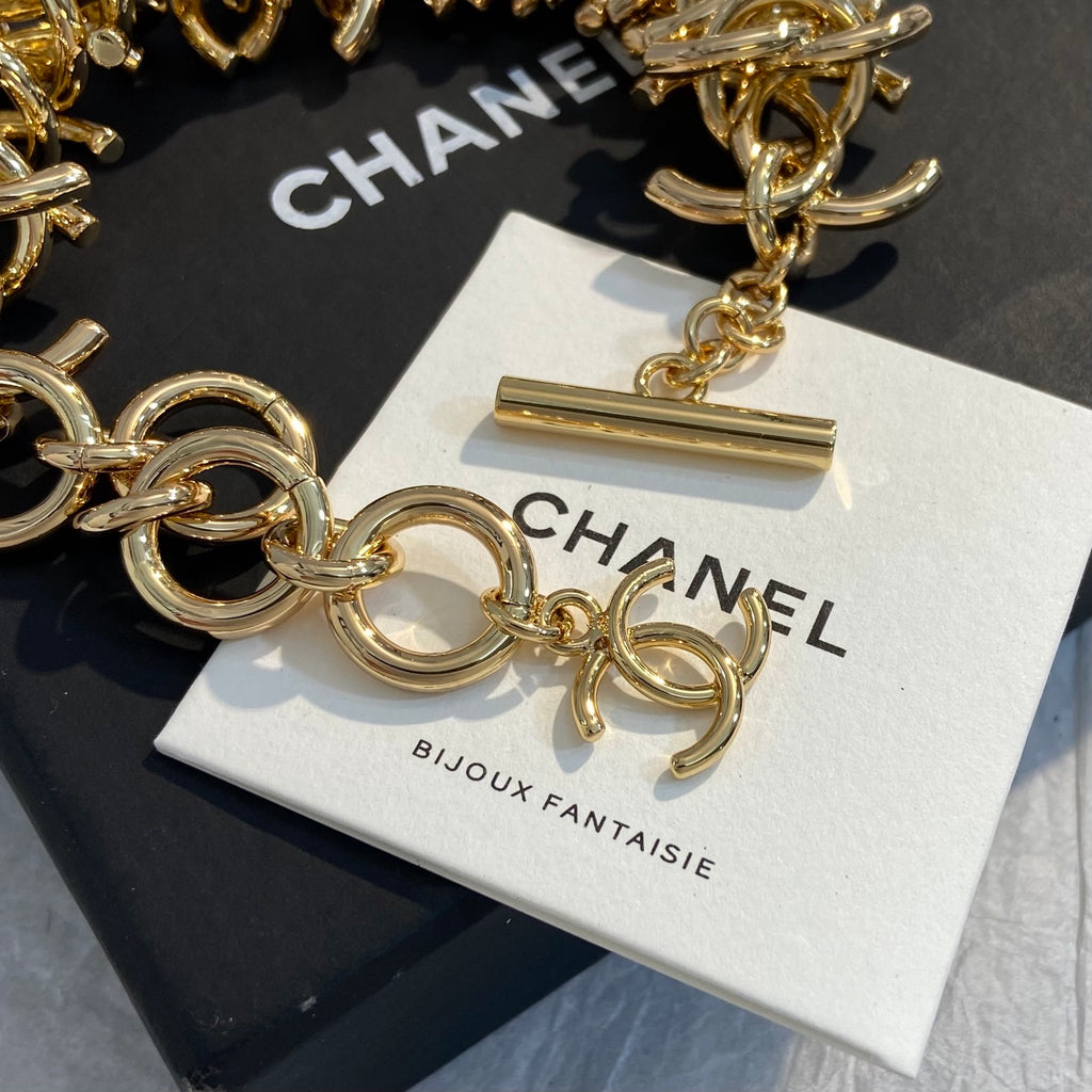 CHANEL Gold-Tone Bracelet