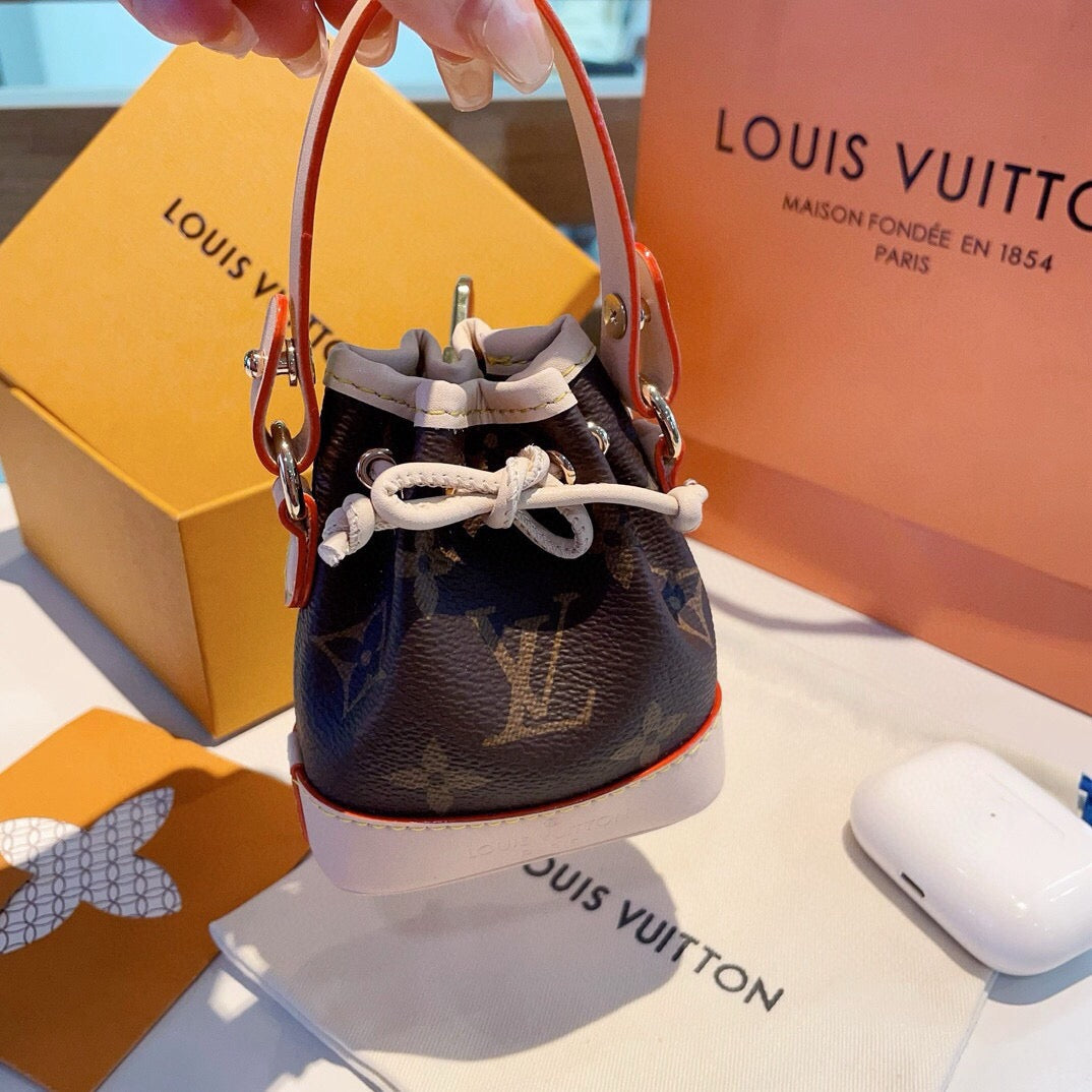LOUIS VUITTON M00818 Leather Canvas Mini Bag Bag Charm
