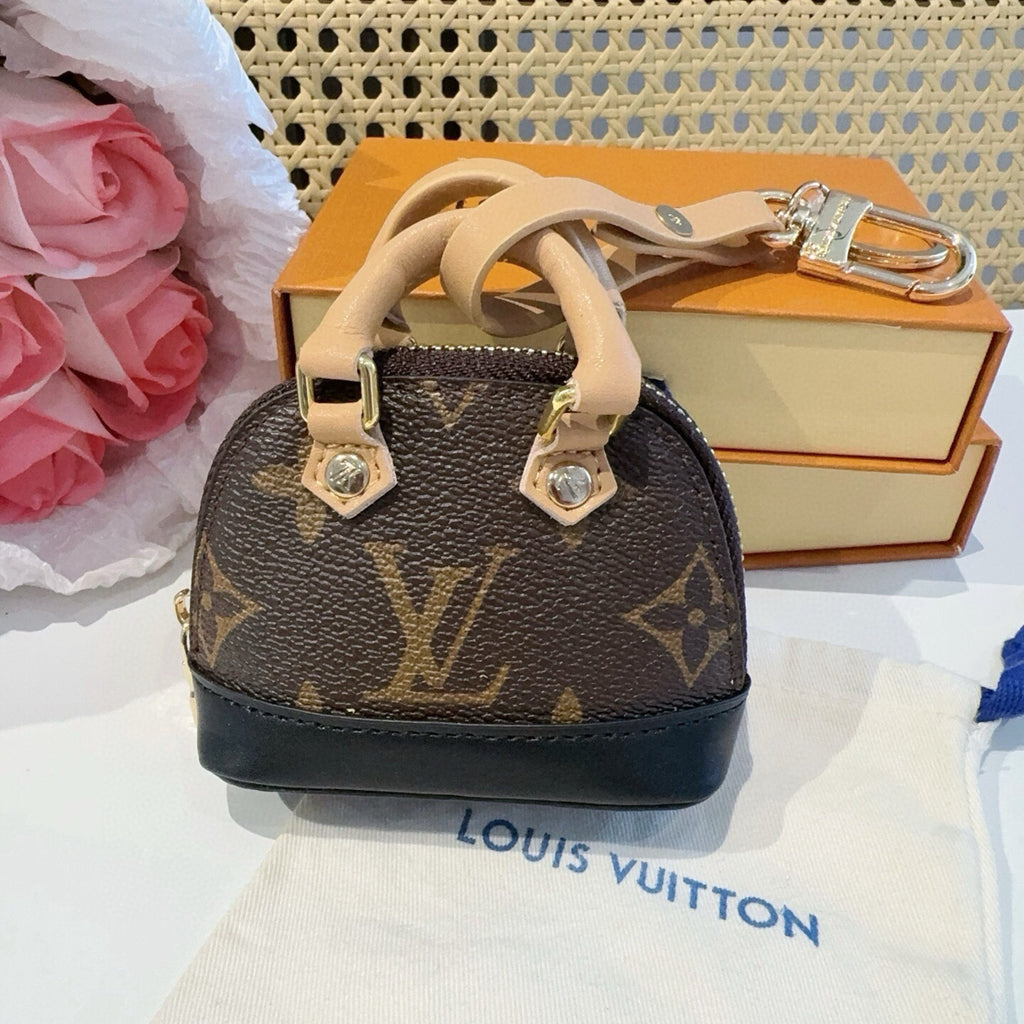 LOUIS VUITTON Canvas Metal Mini Bag Bag Charm