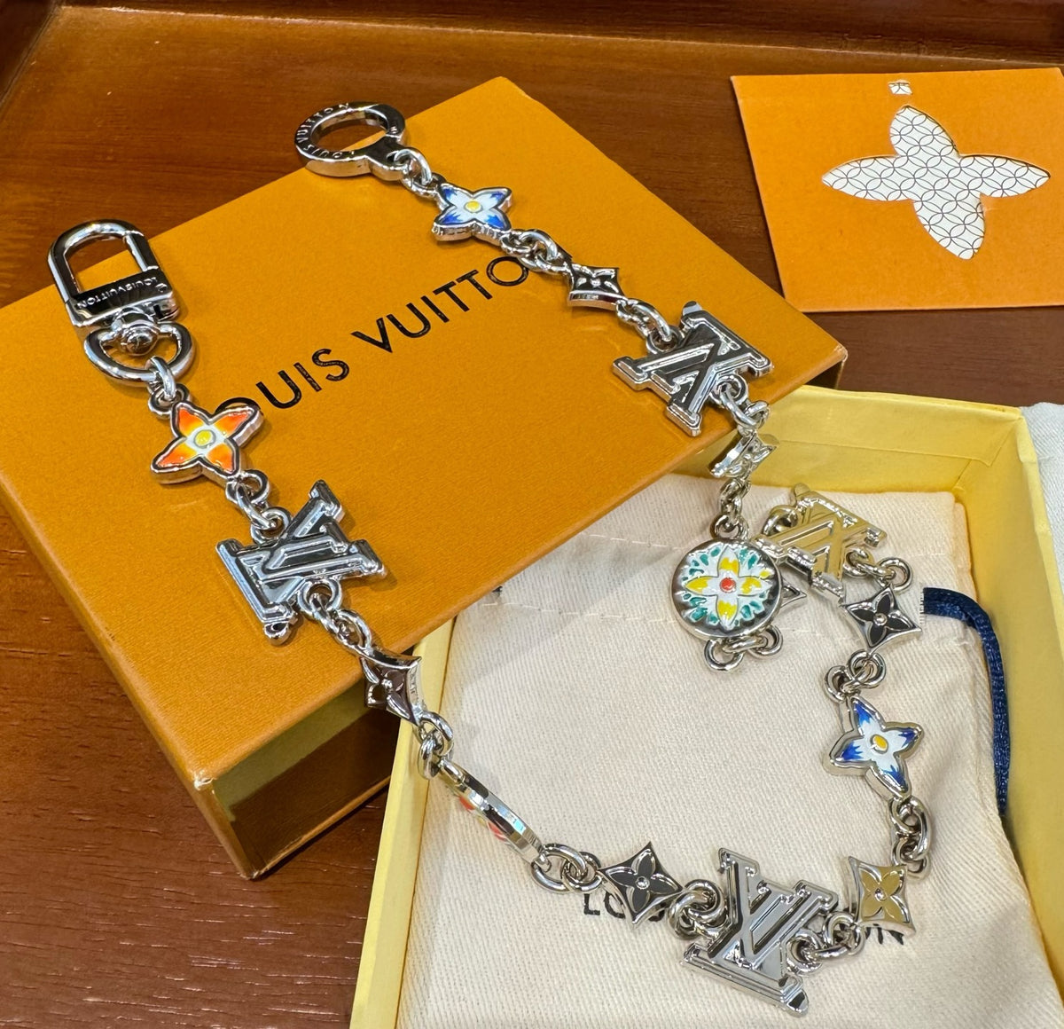 LOUIS VUITTON Metal Bag Charm Keychain