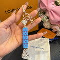 LOUIS VUITTON Canvas Logo Bag Charm Keychain