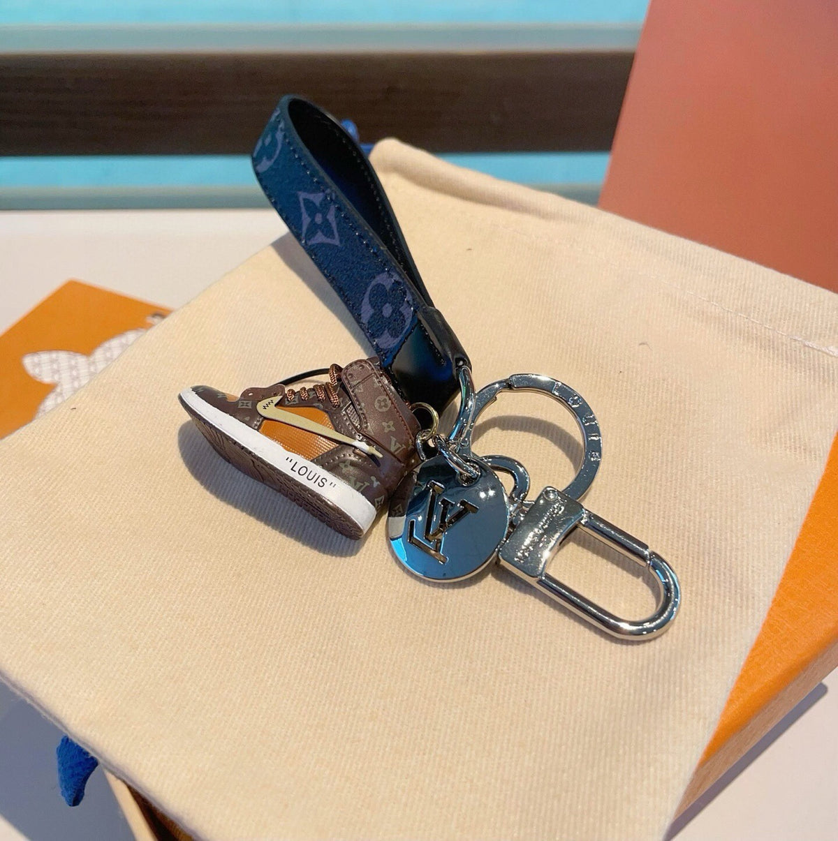 Canvas Bag Charm Keychain
