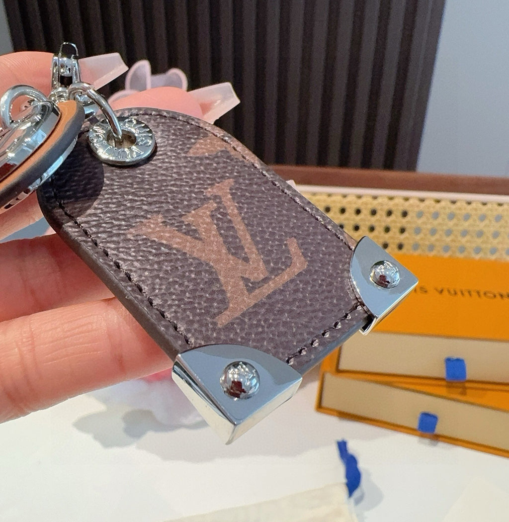 LOUIS VUITTON Logo Bag Charm Keychain