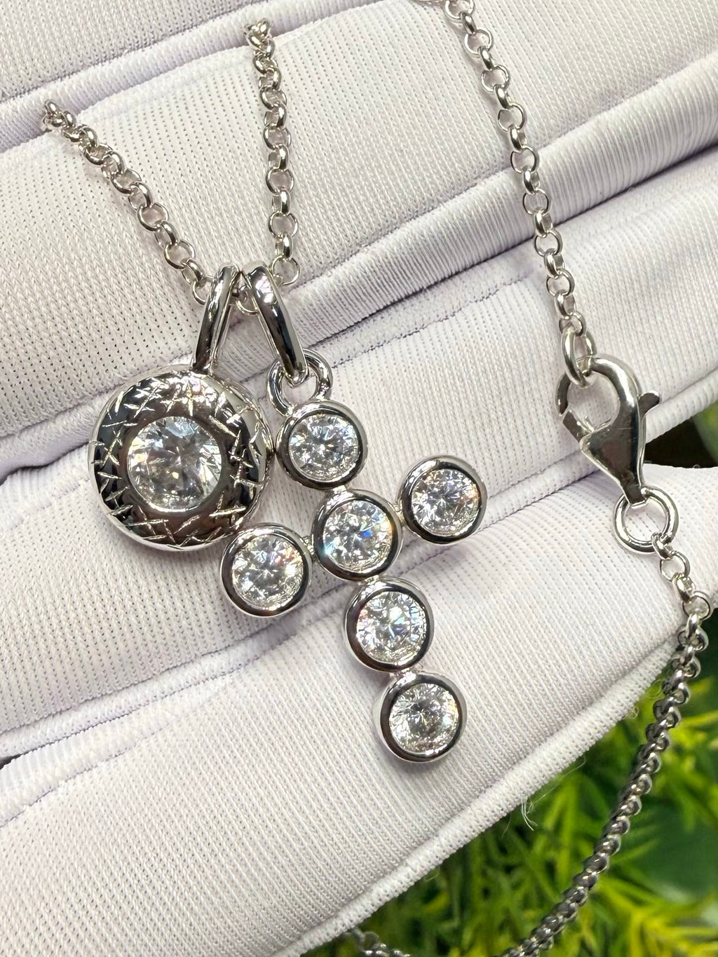 Crystal Vintage Cross Layered Necklace