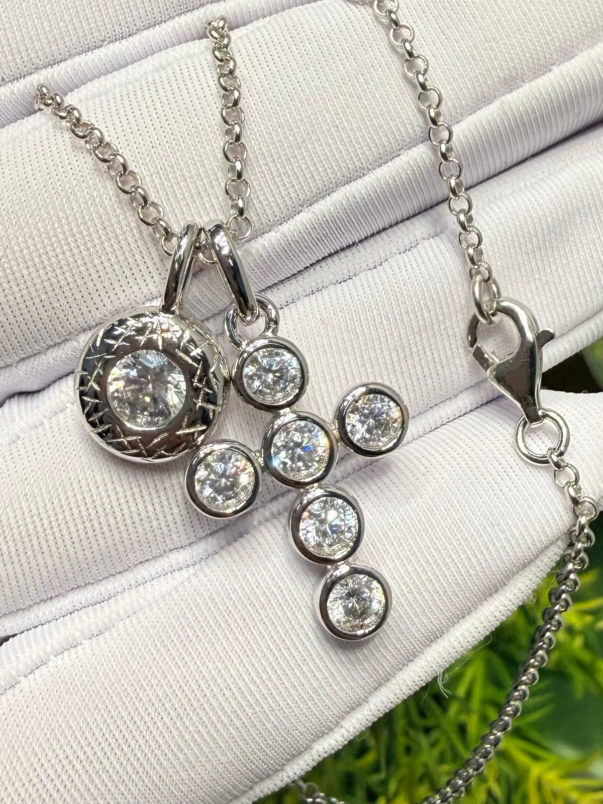Crystal Vintage Cross Layered Necklace
