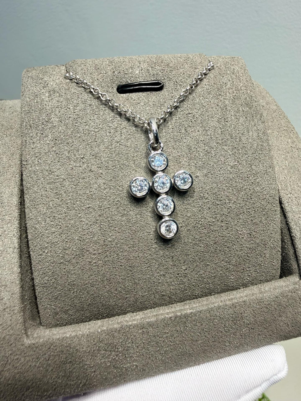Crystal Vintage Cross Layered Necklace