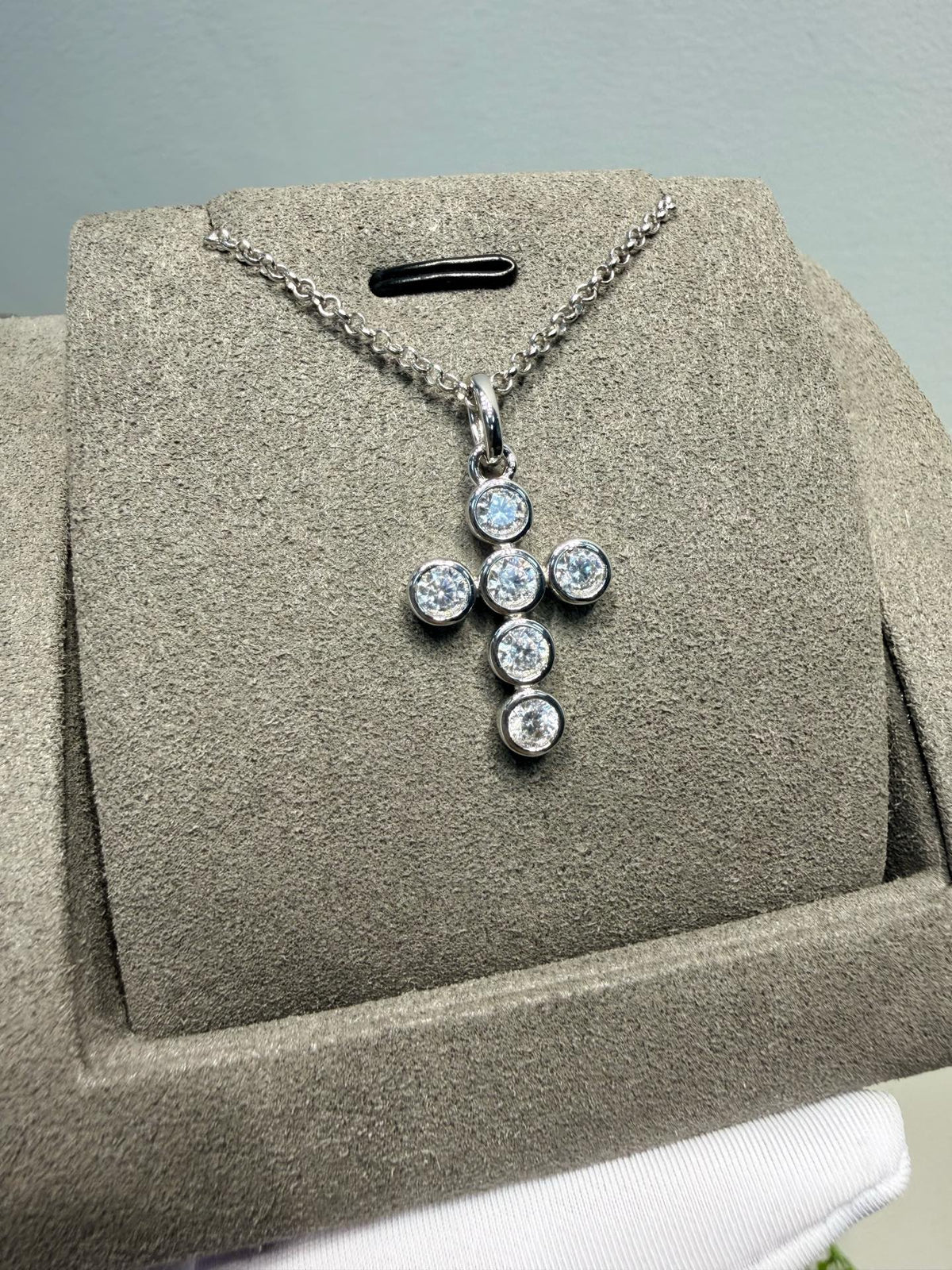 Crystal Vintage Cross Layered Necklace
