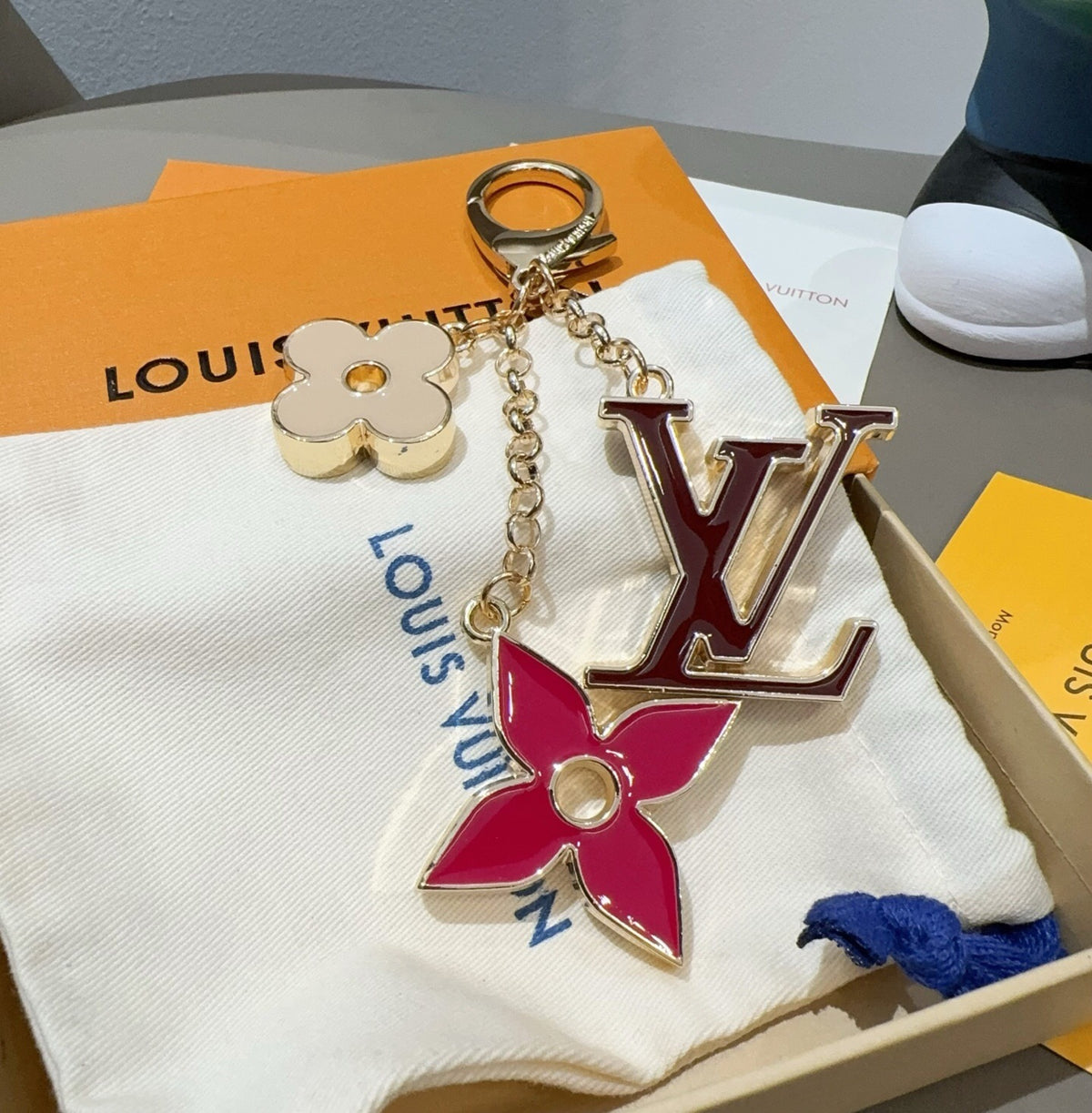 LOUIS VUITTON Canvas Bag Charm Keychain