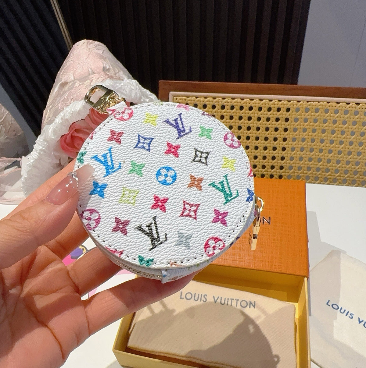 LOUIS VUITTON Canvas Mini Bag Bag Charm